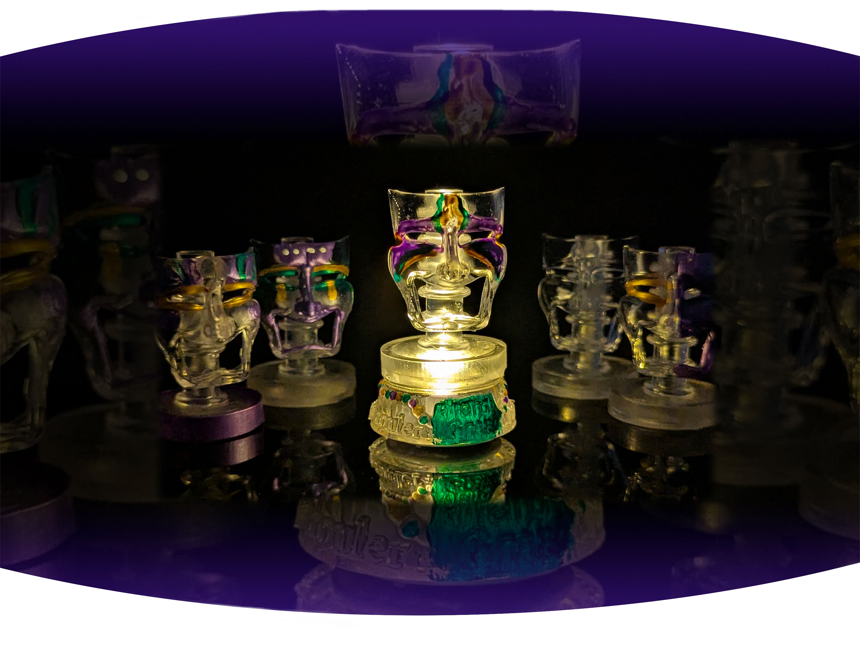 Close up of white screen printed  t-shirt with the black text Bywater with red stamp across it that says gentrified